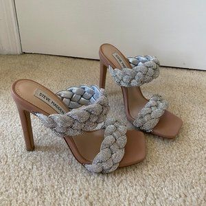 Steve Madden Kenley Heel - Silver Sparkle Size 6